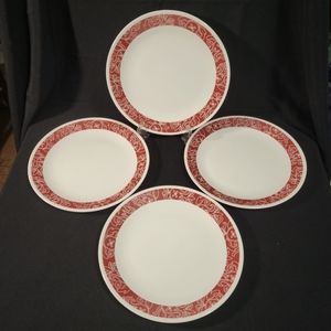 (4) Corelle Bandhini dinner plates